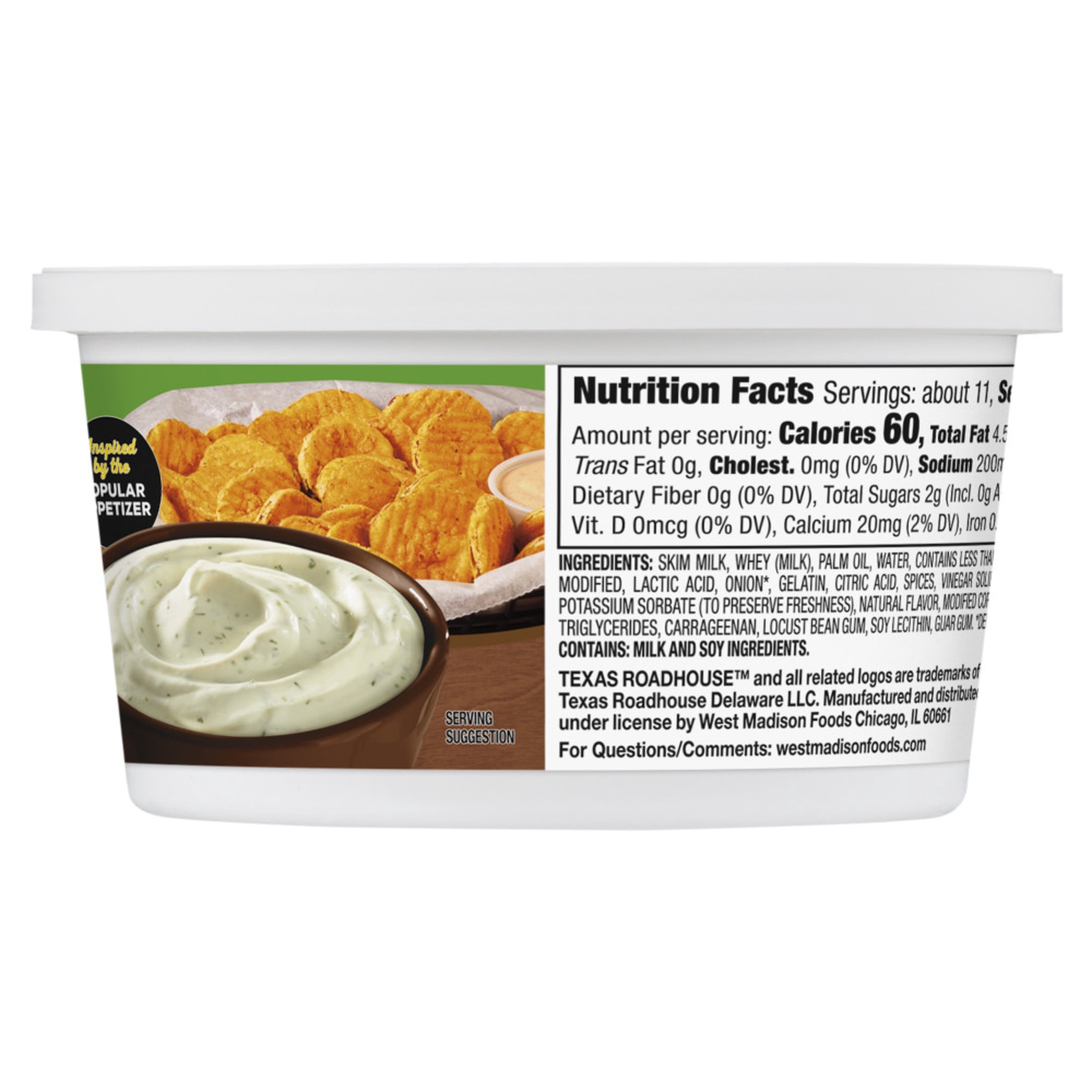 Texas Roadhouse® Fried Pickle Dip 12 oz, Refrigerated Dairy Dip