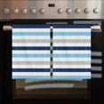thumbnail image 2 of Blue Navy Striped 1 Pack Kitchen Towel, Water Absorbent Dish Towel, Simple Abstract Greyish Lines Art Decorative Hand Towels - Quick Drying Cloth for Cooking Baking, 18x28 Inch, 2 of 8