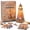B, variant on DIY Sea Glass Lighthouse Kit, Light Up Christmas Coastal Craft Kit, Shells & Pearl Decor, Handmade Beach Theme Holiday Ornament for Adults, Home Tabletop Decoration Gift
