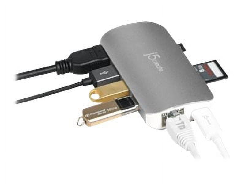 j5create JCD384 - Docking station - USB-C - VGA, HDMI - GigE