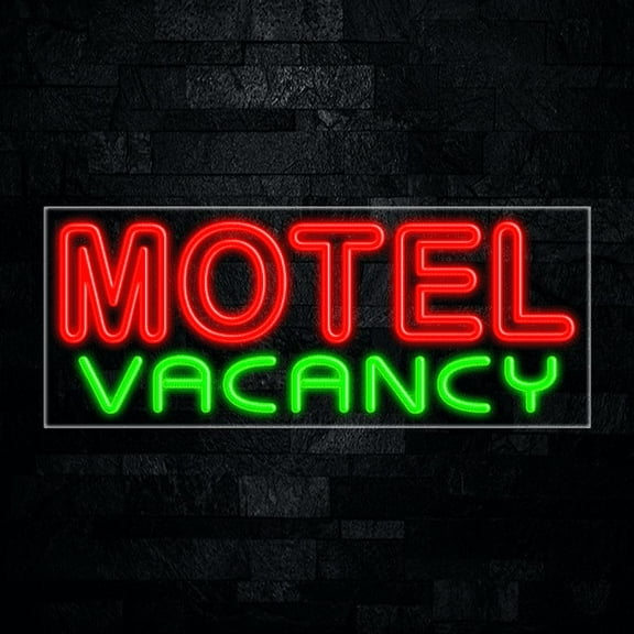 Motel Vacancy LED Neon Sign 30"L x 12"H #31443