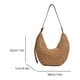 thumbnail image 2 of Bolso tejido de paja de media luna para mujer bolso tejido a la moda bolso cruzado hecho a mano de gran capacidad correa ajustable para compras de viaje, 2 of 9