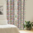 thumbnail image 2 of Ambesonne Retro Curtains, Hippie Colorful Circles, Pair of 28"x95", Multicolor, 2 of 5