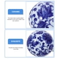 thumbnail image 6 of Retro Blue and White Porcelain Vase Desktop Ceramic Office Decor Chinoiserie Ball Table Centerpiece Home Decoration, 6 of 6
