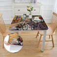 thumbnail image 2 of Awypu Bicycles Cafe Square Tablecloth Full Width Single-Sided Printing 100% Polyester Fiber 36*36, 2 of 8