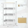 thumbnail image 3 of Costway 2 Pcs Chariot Utilitaire à 4 Niveaux Chariot de Rangement Roulant avec Plateau Amovible, 3 of 10