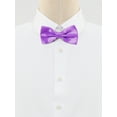 thumbnail image 2 of INSPIRAR CHIC Accesorios para el Día del Padre Corbata de Moño para Hombre con Correa Ajustable Tuxedo Sólido Preatado Púrpura, 2 of 5