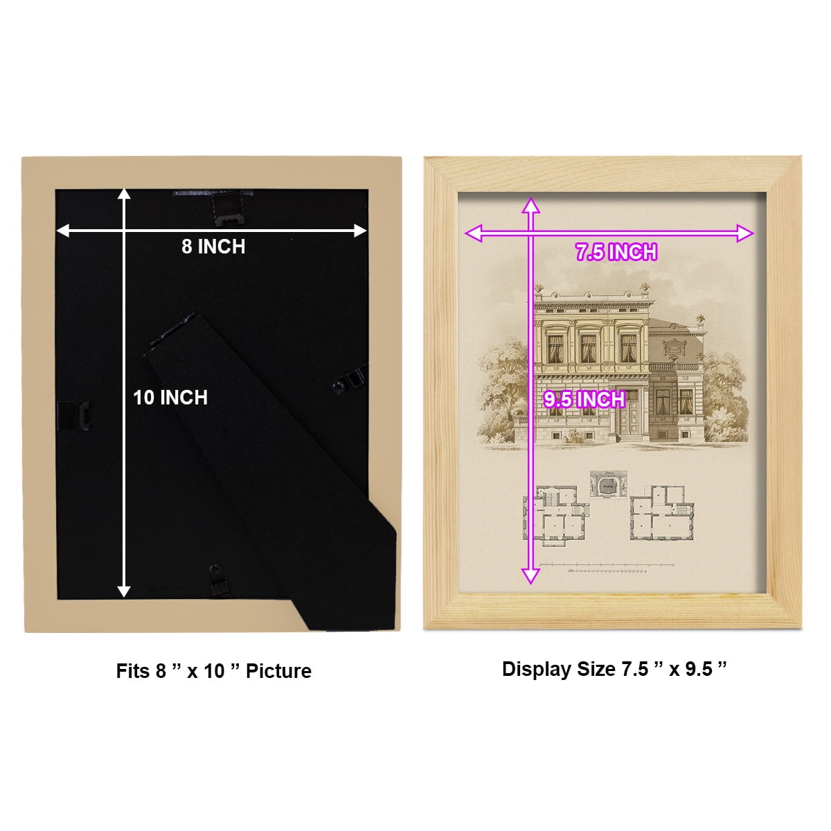 Estate and Plan III -Framed Print w/glass-Natural Wood