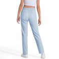 thumbnail image 4 of School Uniform for Girls Fit Kids Dress Pants with Pockets Straight Pants Boys Blue Uniform Pants Back to School Outfits for Girls Kids Tween Girl Clothing 11-12 Years, 4 of 7