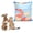 Fresh Shrimp Blue, variant on BIMZUC Plush Dog Toy Squeaky Snack Bag with Crinkle Paper, Bite Resistant Chew Toy for Puppy, 7.48 inches / 19 cm, Fresh Shrimp Blue