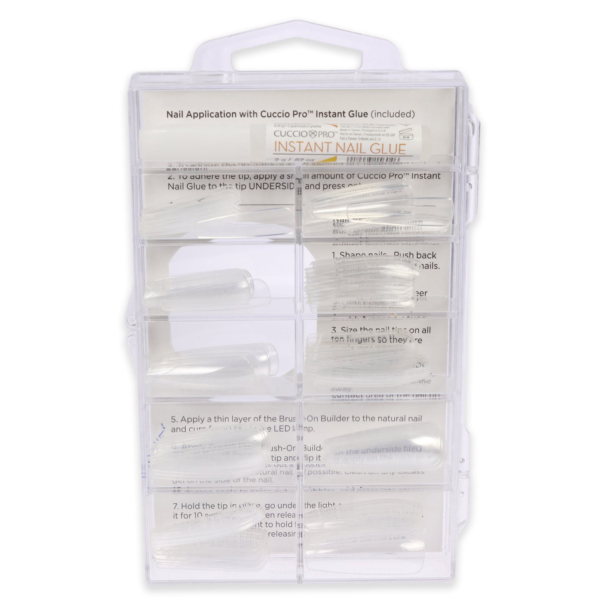 Cuccio Cuccio Pro - Full Coverage Nail Tips - Stylish Coffin  100ct