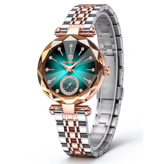 POEDAGAR Women's Quartz Wristwatch, Stainless Steel Strap, Waterproof Date Analog Watch, Ideal Gift for Ladies