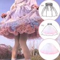 thumbnail image 2 of TAIAOJING Women Petticoat 2 Adjustable Hoop Skirt Lace Short Lolita Vintage Gothic Underskirt For Party Dress, 2 of 4