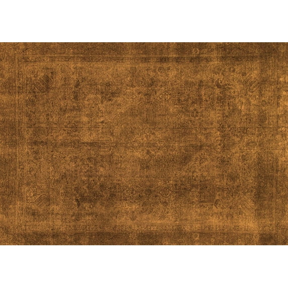 Ahgly Company Indoor Rectangle Abstract Orange Modern Area Rugs, 4' x 6'