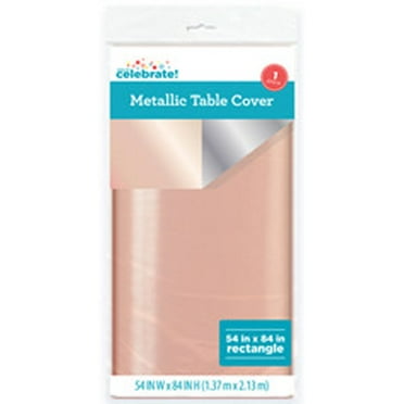 Efavormart 40"x90" Silver Metallic Foil Rectangle Tablecloth, Disposable Table Cover for Wedding ...
