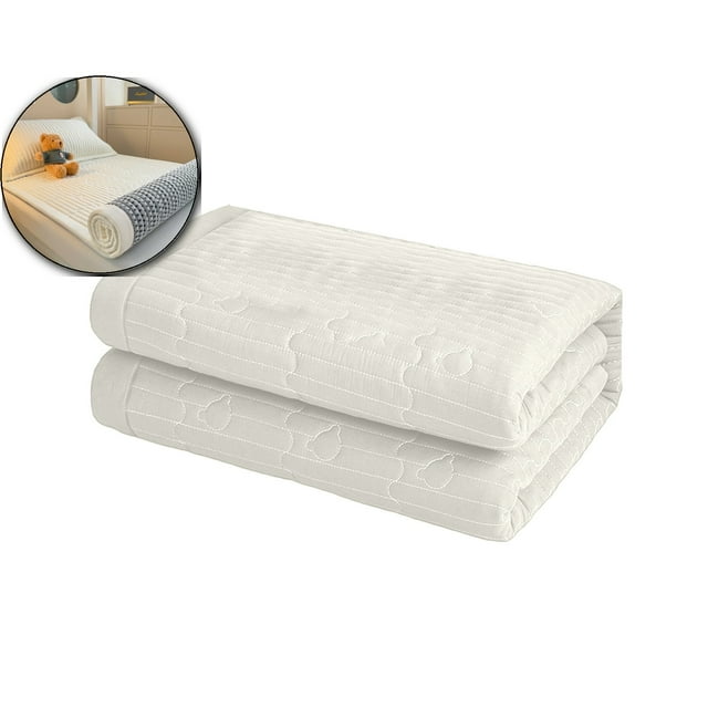Dvruxg Thickened Polyester Mattress Pad, Washable Soy Fiber Bed Topper, Foldable Dorm Cushion for Dormitory Comfort