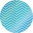 thumbnail image 1 of Ahgly Company Machine Washable Indoor Round Transitional Bright Turquoise Blue Area Rugs, 4' Round, 1 of 7