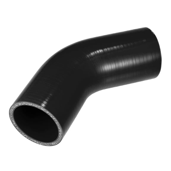 Unique Bargains 1 Pcs 60mm 2.36" ID 102mm 4.02" Length 45° Black Car Silicone Hose