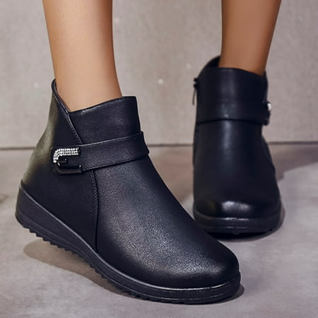 

Womens Boots Color Short Zipper Fashion Retro Women s Flat Shoes Breathable Boots Women s Boots Black 9 Boots for Women