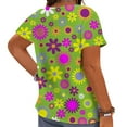 thumbnail image 2 of CLOOCL Short Sleeve Blouse Lovely Floral 3D Printed T-Shirt Summer Women Tops Oversized, 2 of 6