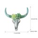 thumbnail image 5 of Colgante De Pared Colgante de pared de calavera de vaca suculentas/escultura de adorno en miniatura de resina de flor rosa, 5 of 5