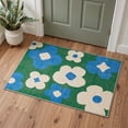 thumbnail image 5 of KUETH 2x6 Machine Washable Floral Runner Rug, Soft Low Pile Non Slip Backing Rug Runner, TEAL BLOOM Rug for Hallway Kitchen Bedroom, 5 of 5