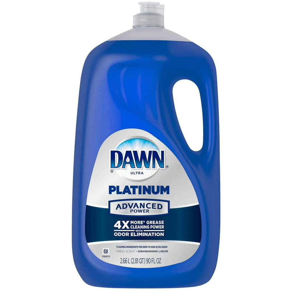 Dawn Ultra Platinum Advanced Power Liquid Dish Soap, 90 Fl Oz Walmart