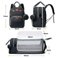 thumbnail image 6 of Lamgool Baby Diaper Bag Backpack with Changing Station, Baby Bag for Boys Girls, Waterproof Travel Diaper Backpack with Bassinet and Net, Blue, 6 of 7