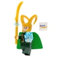 thumbnail image 1 of Superhéroes LEGO: minifigura de Loki con cetro y tessera, 1 of 5