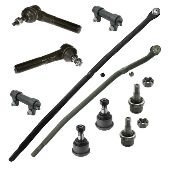10 Pc Suspension & Steering Upper Lower Ball Joints Adjusting Sleeves Tie Rod Drag Link for 4x4 Models Only Fits select: 2003-2007 DODGE RAM 2500, 2003-2007 DODGE RAM 3500