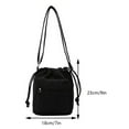 thumbnail image 2 of Yucurem Women Bucket Bag Drawstring Corduroy Crossbody Shoulder Bag Shopping Bag(black) Fashion shoulder bag (Black), 2 of 9