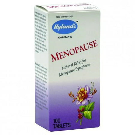 Hyland's Menopause Tablets, Natural Homeopathic Relief of Menopause Symptoms, 100