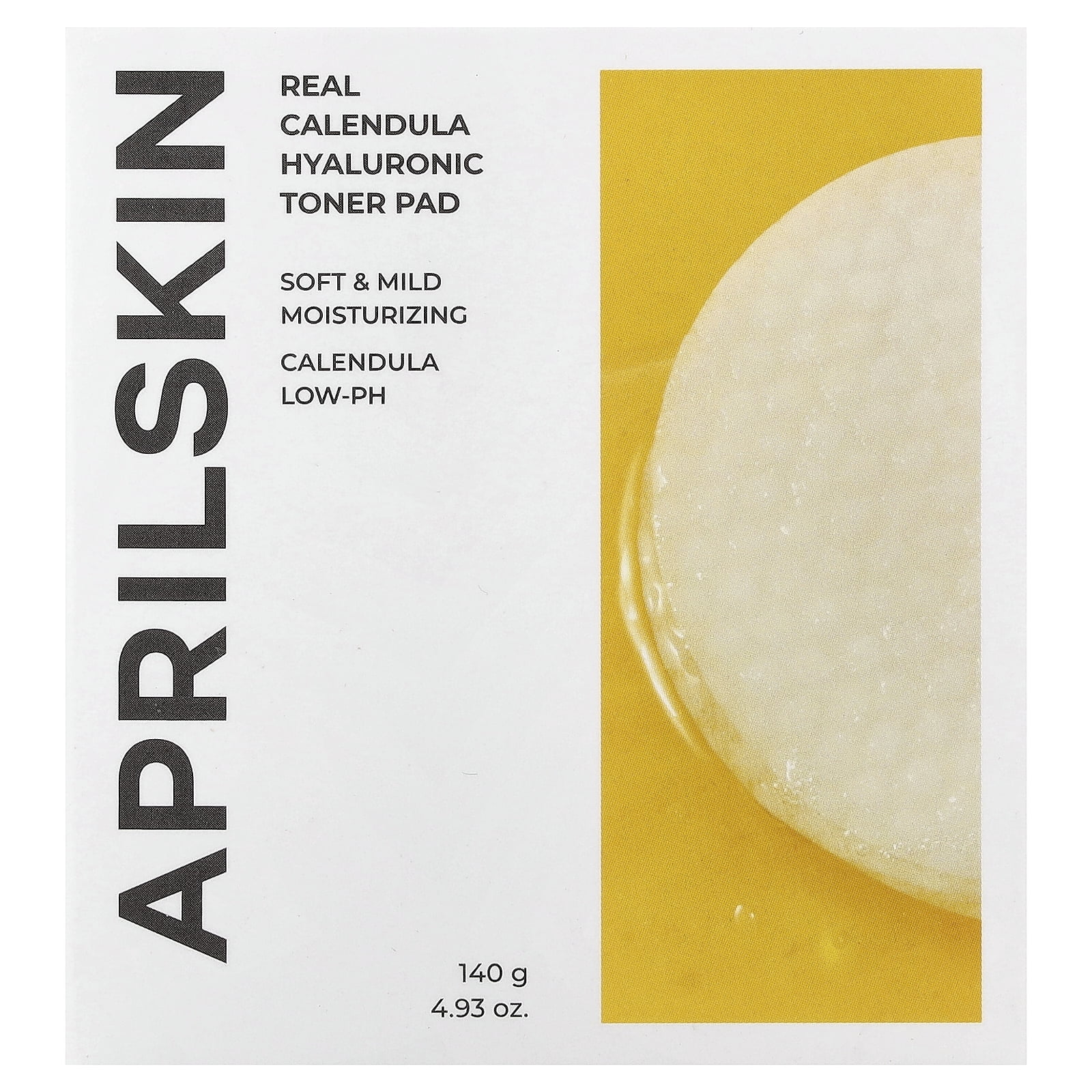 April Skin Real Calendula Hyaluronic Toner Pad, 4.93 oz (140 g)