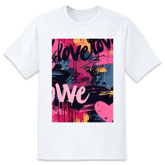 Basic Oversize Tees For WomenLove Loose Boyfriend Shirts Casual Blouse round neck