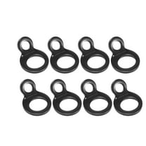 Unique Bargains 8pcs Stainless Steel Tie Down Anchors Hooks Strap Rings for Motorcycle Dirt Bike ATV Trailer Black