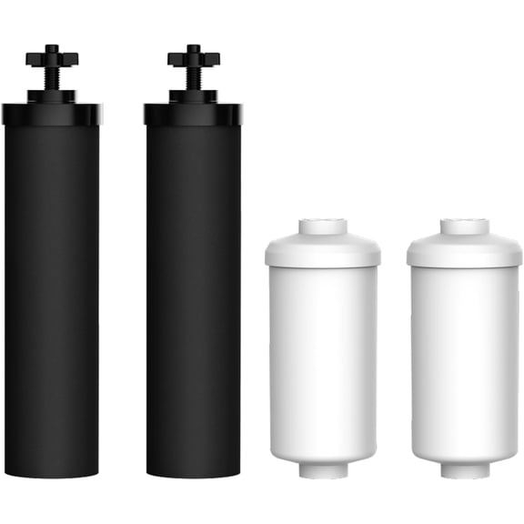 AQUA CREST NSF/ANSI 42&372 Standard Water Filter, Replacement for Berkey® Gravity Water Filter System, Berkey® BB9-2® Black Filters & PF-2® Fluoride Filters