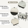 thumbnail image 4 of 5 Piece Modern Solid Wood Dining Room Set with 4 Chairs, Simple Style Kitchen Table Set with Table and 4 Cross Back Chairs, Round Table with Chairs for Small Places (Gray), 4 of 8