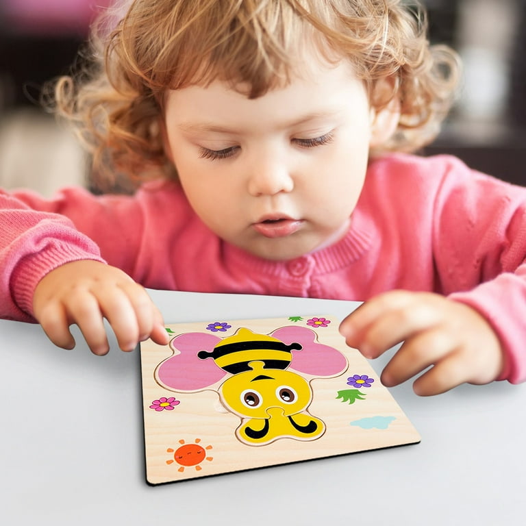 C Bee Themed Wooden Puzzle For Year Old Kids Gift With Easy