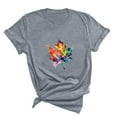 thumbnail image 3 of FAIWAD Women Canada Day T-Shirts Rolled Short Sleeve Graphic Print Tee Shirt Basic Going Out Workout Pullover Tops, 3 of 3