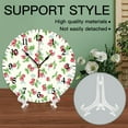 thumbnail image 4 of YladaFaie Strawberry Clock Wall Decor Battery Operated Floral Clocks Spring Wall Clock Round Wall Clock 10 in Non Ticking Quartz Analog Bathroom Clock, 4 of 7