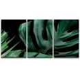 thumbnail image 3 of PixonSign Canvas Print Wall Art Set Thin Green Monstera Leaf Botanical Wilderness Photography Modern Art Contemporary Portrait Colorful Multicolor for Living Room, Bedroom, Office - 16"x24"x3, 3 of 5