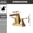 thumbnail image 2 of Boyel Living Brushed Gold Bathroom Faucet, 2 Handle Bathroom Sink Faucet with Pop-up Drain, Faucet for Bathroom Sink, 2 of 9
