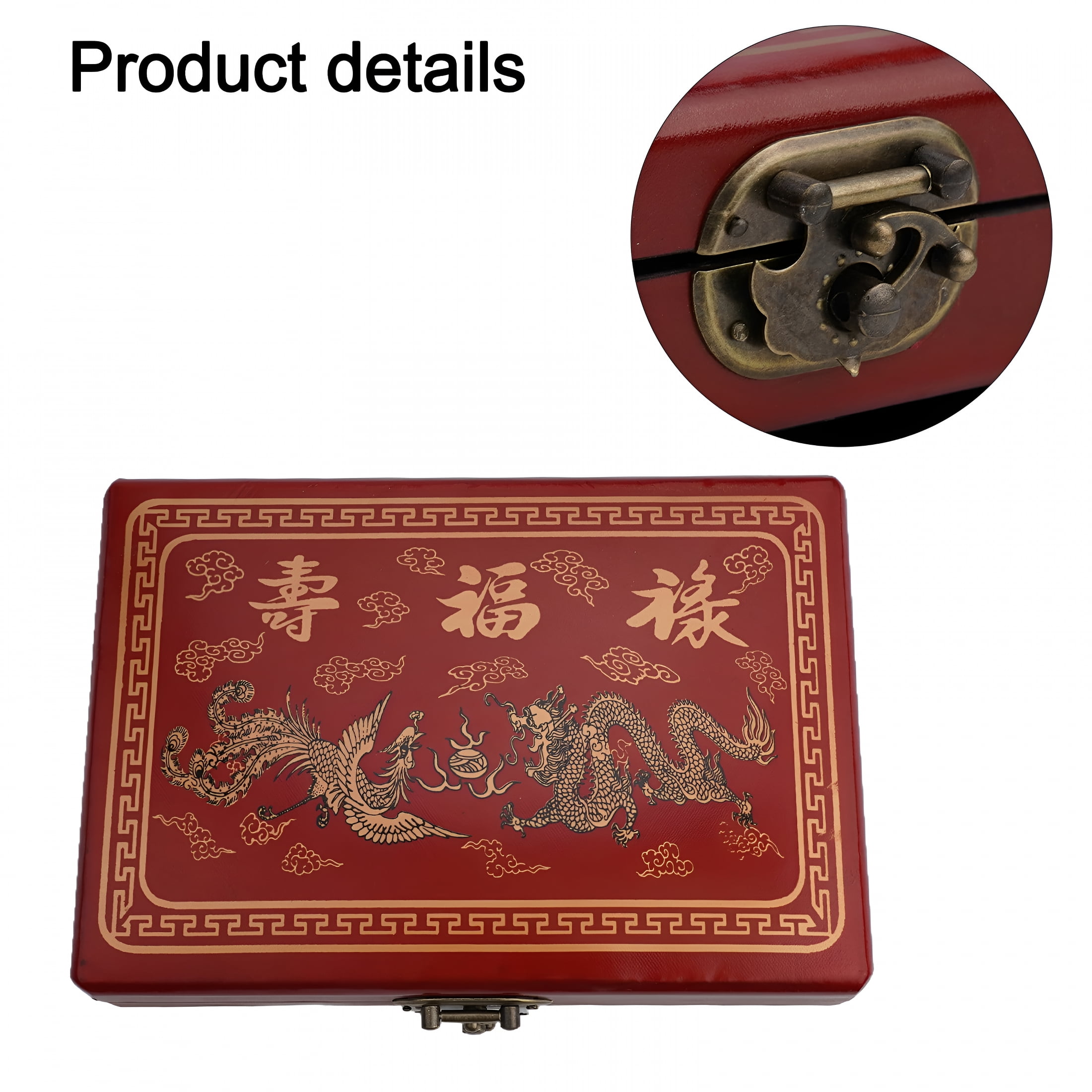 BESTSKY 2026 New Portable Mahjong Set with Wooden Case for Travel Or Family Game Night,For Vacations,Family Gatherings,Travel Entertainment,Outdoor Activities
