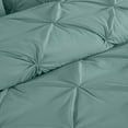 thumbnail image 5 of Chezmoi Collection Berlin Spa Blue Pinch Pleat Queen Comforter Set, 3-Piece, Soft Pintuck, Lightweight All Season Microfiber Bedding, 5 of 9