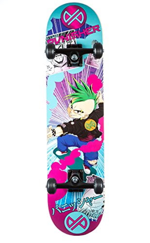 Punisher Skateboards Anime 31.5 In. x 7.75 In. ABEC-7 Deep Concave Canadian  Maple Complete Skateboard - Walmart.com