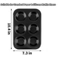 thumbnail image 2 of 2 Pack Muffin Cake Pan Baking Tray,Bexikou Muffin Baking Pan for Baking,Carbon Steel Muffin Cupcake Tin for Muffins, Cupcakes, Non Stick Cheesecake Pans, Black, 2 of 6