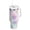 Watercolor Pastel Rainbow Flowers, variant on 40 oz Tumbler With Handle Stainless Steel Insulated Tumbler With Lid for Car Cup Holder Vintage Pastel Colors Floral