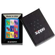 Zippo Pop Art Design Sky Blue Matte Pocket Lighter