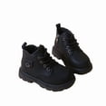 thumbnail image 5 of Kid's Boots, Kid's Winter Boots, Walking Shoes, Snow Boots, Winter Ankle Boots for Girls Boys Booties Lace Up Non-Slip Loafer Pu Leather Classic Snow Boot Toddler/Little Kid, Black US-5C/EU-21, 5 of 5