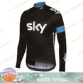 thumbnail image 3 of INEOS SKY Cycling Wear Chaqueta térmica de polar para ciclismo para hombre, ropa de invierno para ciclismo, camisetas de manga larga para ciclismo de carretera, camisetas de lana, 3 of 5